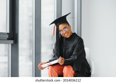 A Pretty African American Woman Graduate