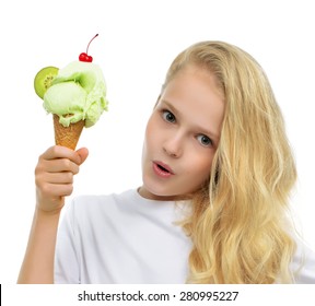 Little Girl Holding Ice Cream Images Stock Photos Vectors Shutterstock