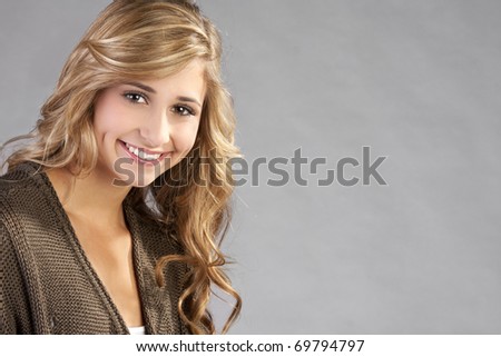 A Pretty Blond Teenager With Cute Curls A Pretty Blond Teenager With Cute Curls