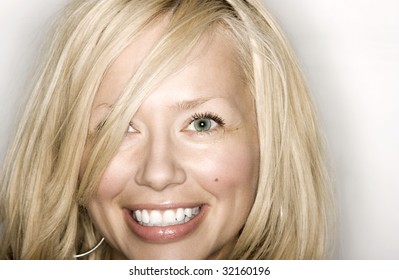 Pretty Blond woman smiling