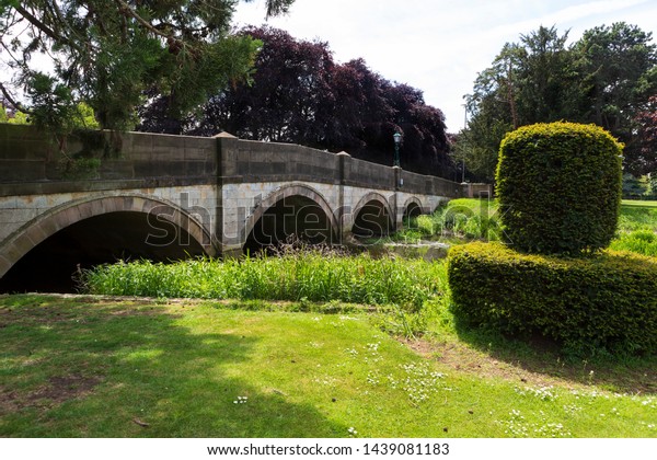 Pretty Bridge Gardens Small Market Town Stock Photo Edit Now