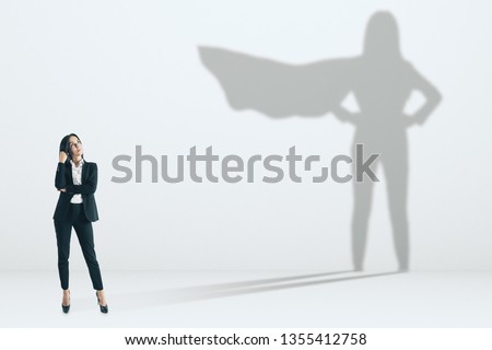 Similar – Image, Stock Photo Shadow of a woman on the white sand