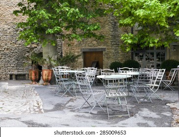 Pretty Cafe In French Village. Provence.