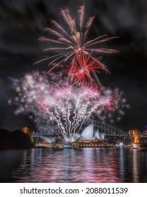 Pretty Colourful Sydney Harbour Fireworks