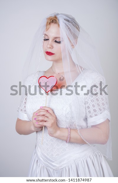 Pretty Curvy Adult Woman Short Hair Royalty Free Stock Image