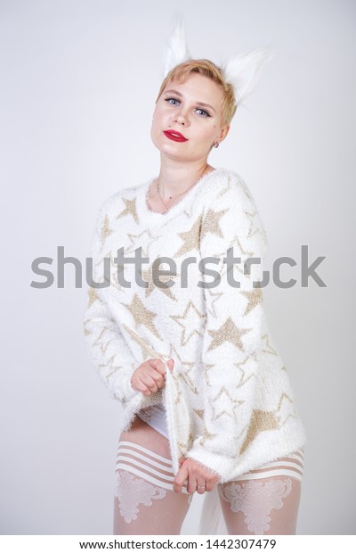 Pretty Cute Kind Girl Blonde Short Stock Photo Edit Now 1442307479