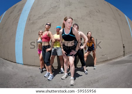 Pretty female runner poses for her "me" shot.