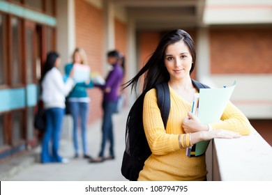 Pretty Female University Student Portrait