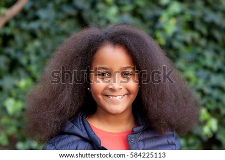 Similar – Pretty girl with long afro hair