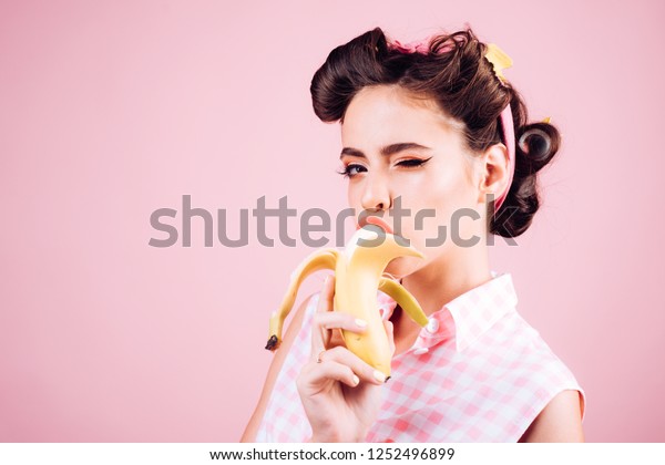 Pretty Girl Vintage Style Retro Woman Stock Photo Edit Now