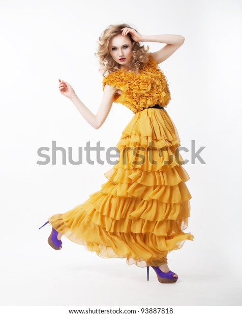 Pretty Happy Active Female Blond Hair Stock Photo Edit Now 93887818