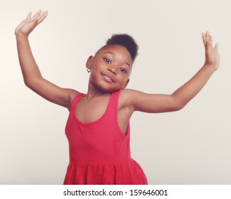 Pretty little girl age 4 dancing.