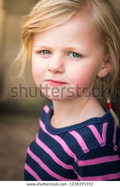 Pretty Little Girl Blonde Hair Bright Stock Photo Edit Now