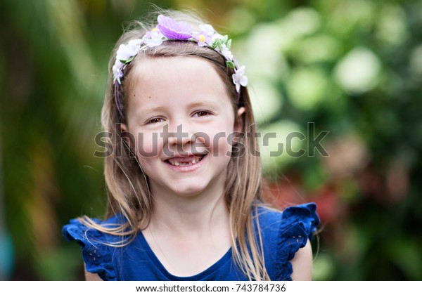 Pretty Little Girl Long Blonde Hair Stock Photo Edit Now 743784736