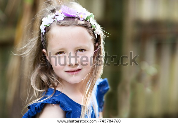 Pretty Little Girl Long Blonde Hair Stock Photo Edit Now 743784760