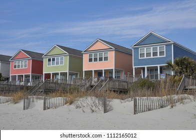 Pretty oceanfront beach rental homes at the seashore.