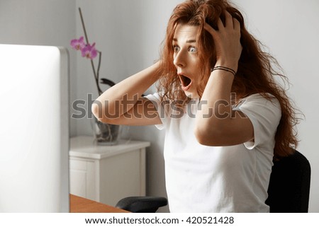 Similar – Image, Stock Photo Woman disappearing in the pool