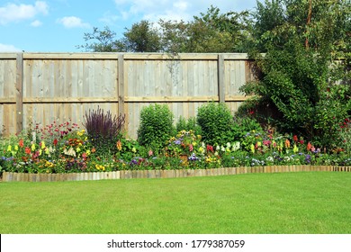 Pretty Summer Flowers And Shrubs In A Well Maintained Garden. - Powered by Shutterstock