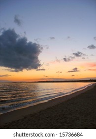 A Pretty Sunset At A New England Beach - Connecticut, USA