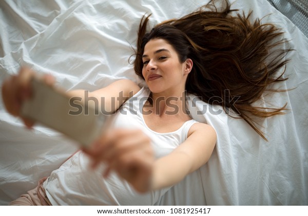 Pretty Teen Girl Makes Selfie On Stock Photo Edit Now