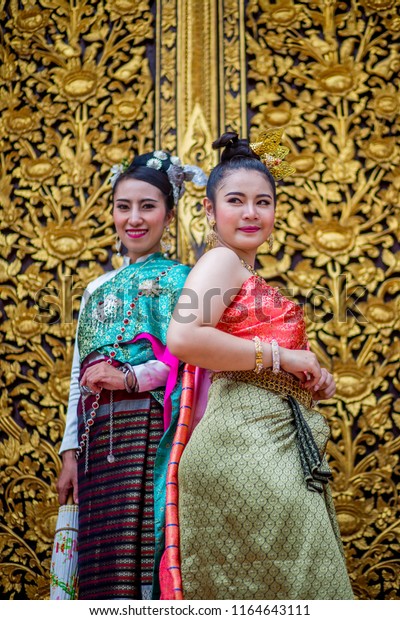 Pretty Thai Women Northern Thailand Traditional Stock Photo Edit Now