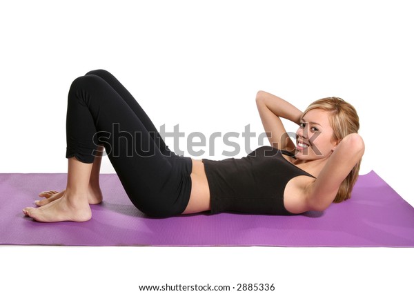 Pretty Woman Doing Situps On Her Stock Photo 2885336 | Shutterstock