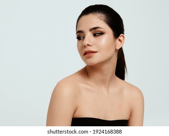 Pretty Woman Makeup On Face Naked Stock Photo Shutterstock