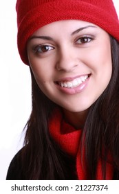Pretty woman in winter clothing and a beautiful smile. - Shutterstock ID 21227374