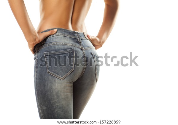 women in tight jeans
