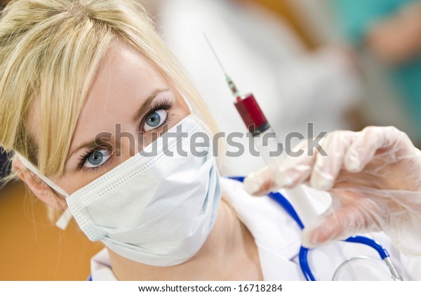 Young Nurse With Stethoscope Stock Image - Image of 
