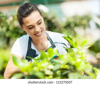 Pretty Young Woman Gardening