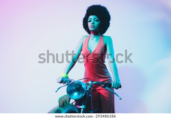 Pretty Young Woman Short Curly Hair Stock Photo Edit Now 293486186