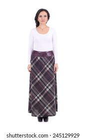 Pretty Young Woman Wearing A Long Skirt