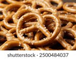 Pretzels close up macro shot