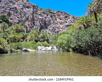 Preveli Lagoon In Rethimno, Crete, Greece