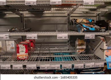 Prevent Empty Cat And Dog Section At AH Supermarket Due To The Coronavirus Out Break At Amsterdam The Netherlands 2020 Stop Hoarding