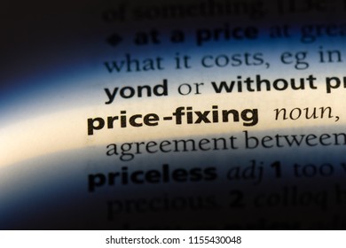 price fixing word in a dictionary. price fixing concept.