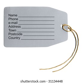 Price Tag Or Address Label With String