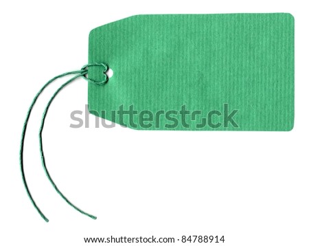 Price tag or address label with string