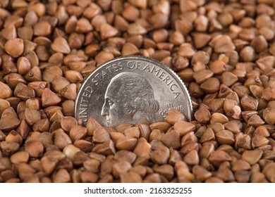 Prices For Buckwheat, Rising Prices For Crops. Global Food Crisis, Rising Prices In The USA. Financial Derivatives Market.