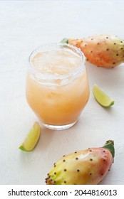 Prickly Pear With Cactus Fruit And Lime