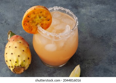 Prickly Pear With Cactus Fruit And Lime