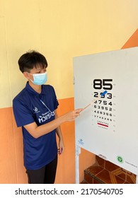 Primary Care Team , Physical Examination, VA Eyes , Eye Examination, Hct , At School, 22 June 2022, Buriram Province.