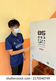 Primary Care Team , Physical Examination, VA Eyes , Eye Examination, Hct , At School, 22 June 2022, Buriram Province.