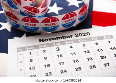 Primary Election Day In The USA Date Marked On 3 Of November 2020 In Calendar