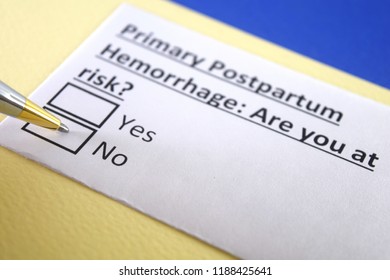 Primary Postpartum Hemorrhage: Are You At Risk? Yes Or No