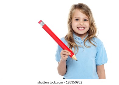 Girl Holding Pencil Images Stock Photos Vectors Shutterstock