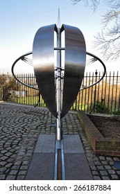 Prime Meridian Line For Zero Degrees Longitude At Greenwich, London