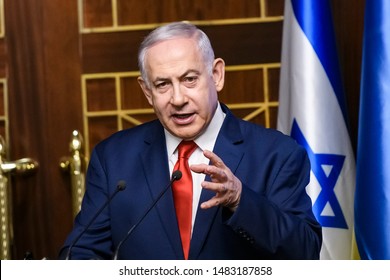 Prime Minister Of Israel Benjamin Netanyahu During Visit To Kyiv, Ukraine. 20-08-2019