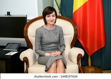 Prime Minister Of The Republic Of Moldova Maia Sandu During Visit To Kyiv, Ukraine. 11-07-2019